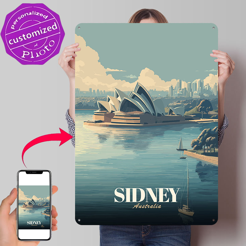Travel Accessories Sydney - Ретро-постер «Опера в Сиднее» с 3D-печатью,