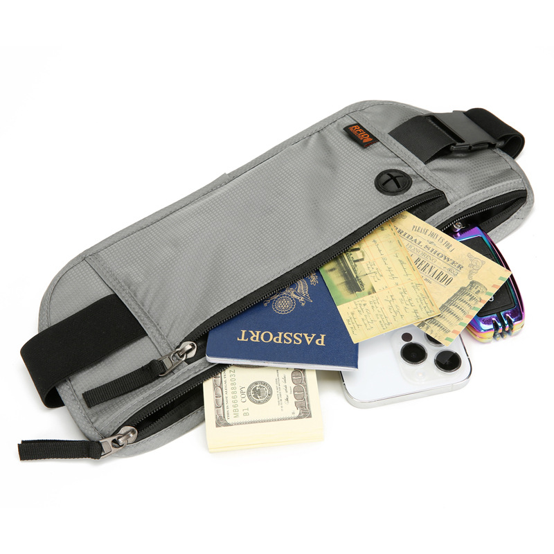 Money Belt Hidden - RFID-блокировка, водонепроницаемый спортивный дорожный телефон, поясная