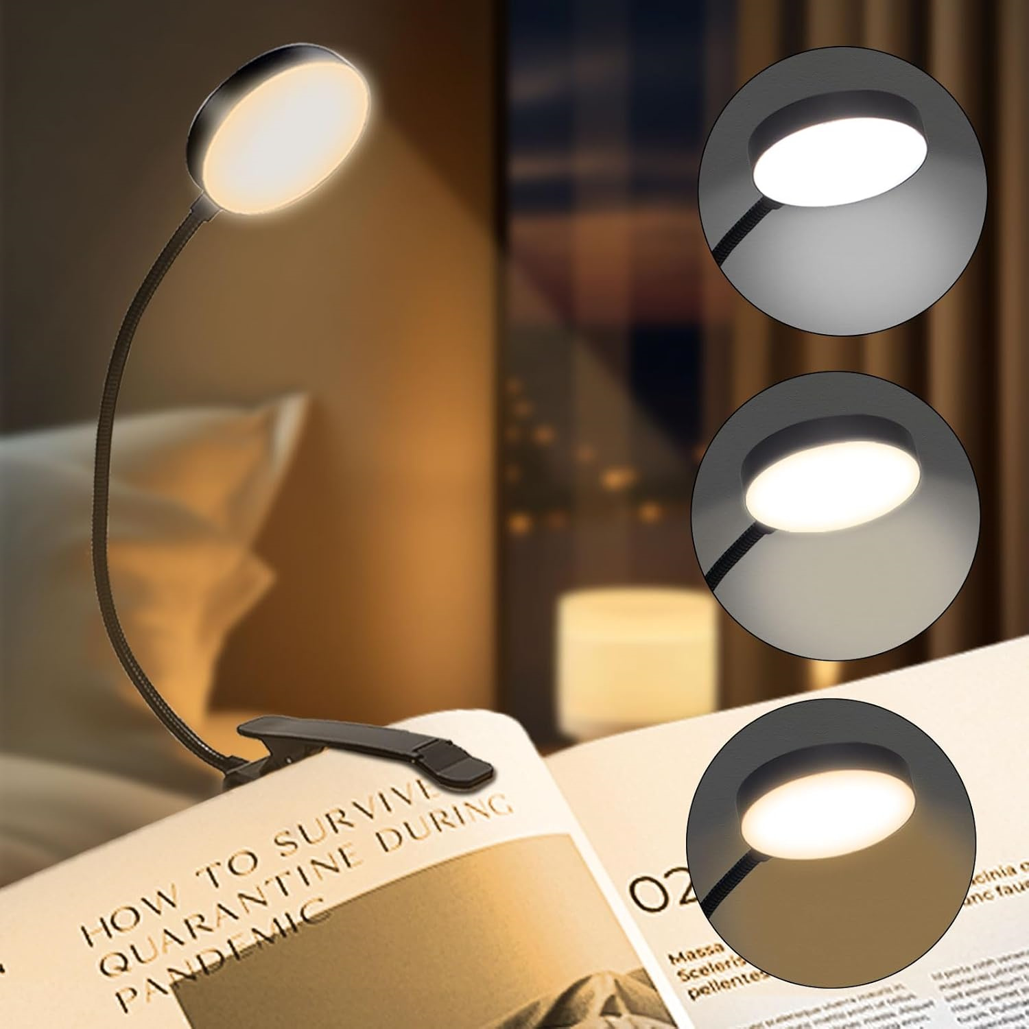 Book Light Flexible - USB-лампа для чтения с 3 режимами