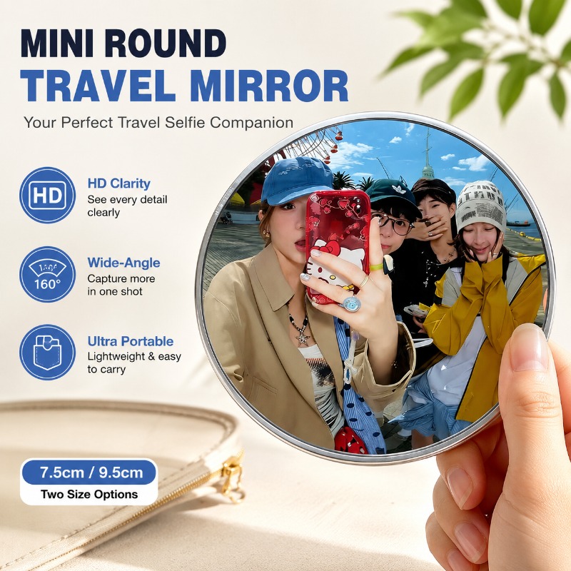 Travel Video Accessories - Портативное круглое выпуклое зеркало для ручной