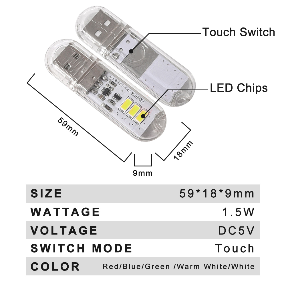 Сенсорный переключатель DC5V U – обзор и цена Book Light Flexible