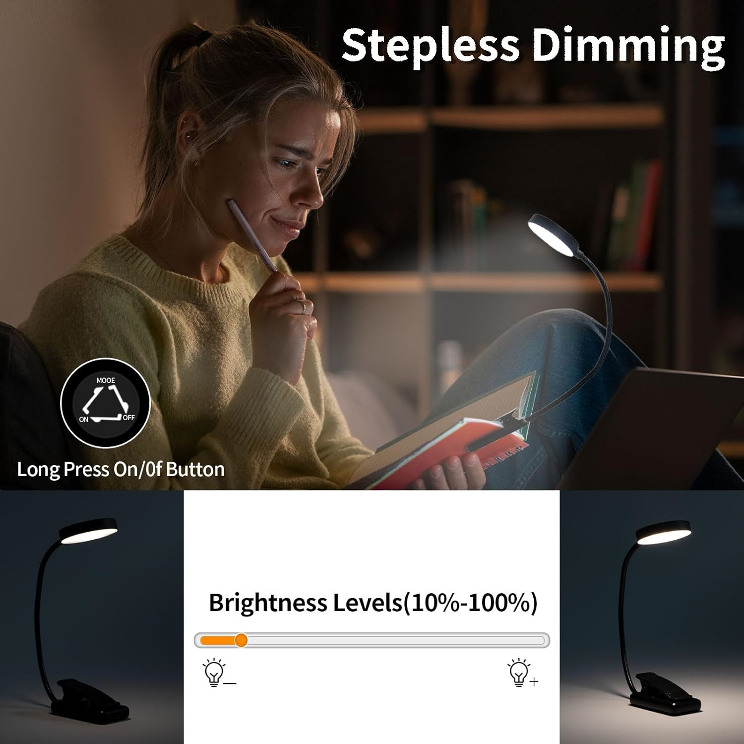 USB-лампа для чтения с 3 режим – обзор и цена Book Light Flexible