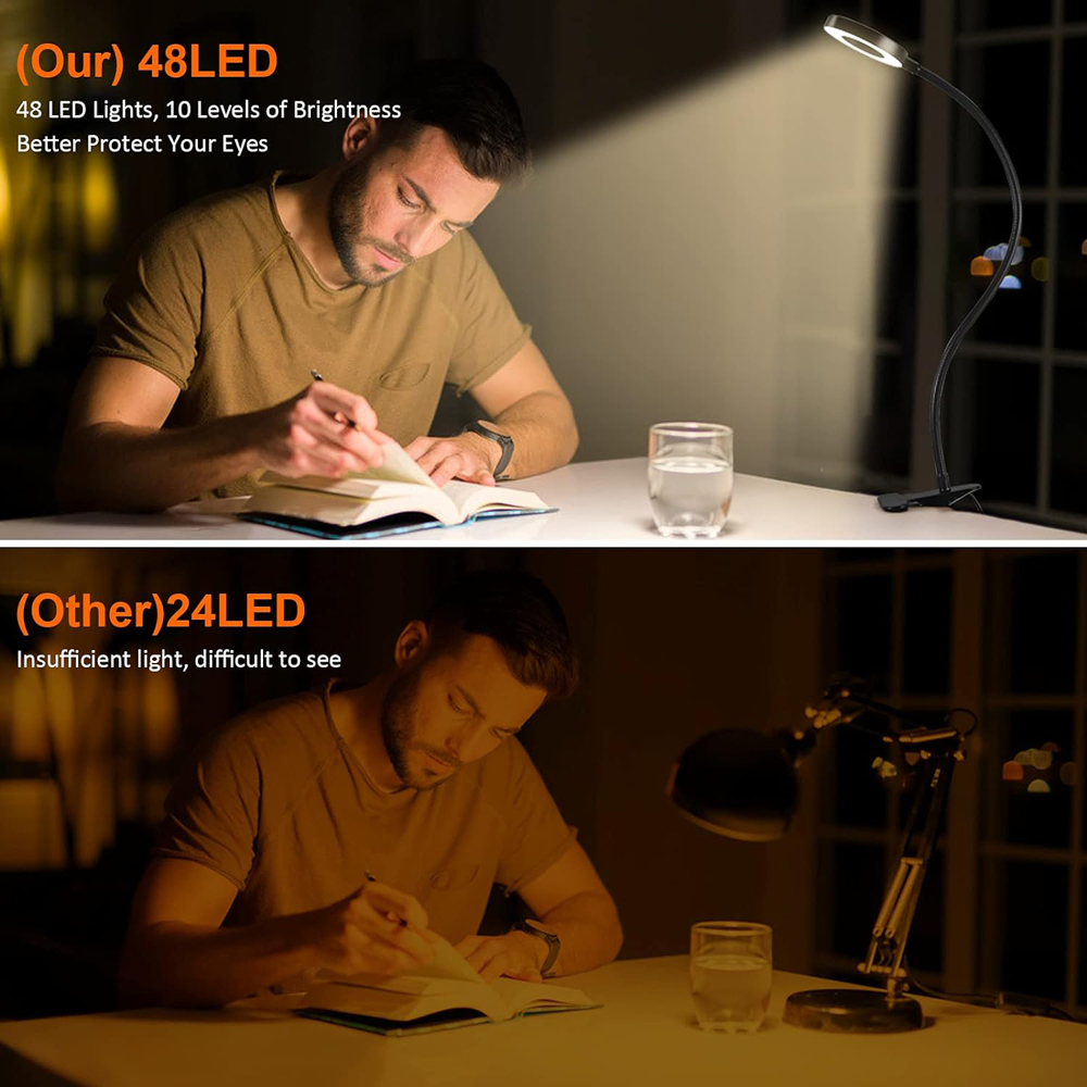 360 °   Гибкая настольная ламп – обзор и цена Book Light Flexible